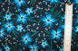 Preview: Jersey Blumen mitternachtsblau (10 cm)